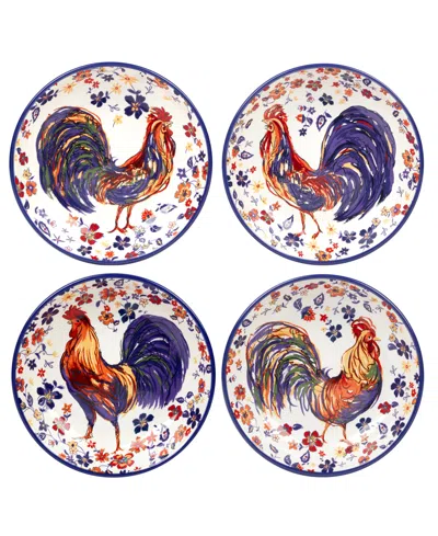 Certified International Morning Rooster Set Of 4 Soup Bowls In Miscellaneous