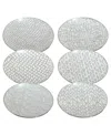 Certified International Mosaic Gold- Silver Tone Canape Plates Set Of 6 In Silver