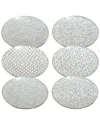 Certified International Mosaic Silver Plated Canape Plates (set Of 6)