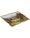 Certified International Mountain Summit Scalloped Rectangular Platter In Multi