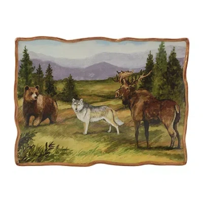 Certified International Mountain Summit Serving Platter In Multi