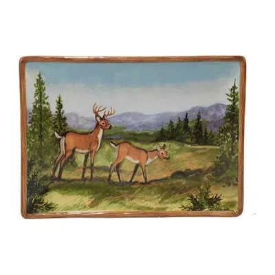 Certified International Mountain Summit Serving Platter In Multi