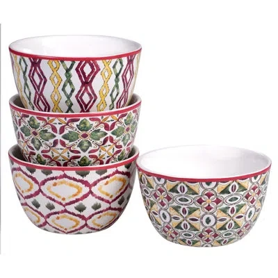 Certified International Napa Set/4 Ice Cream Bowl  Asst. In Multicolor