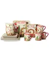 Certified International Nutcracker Parade 16-pc. Ceramic Dinnerware Set In Multi