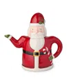 Certified International Nutcracker Parade 3-d Santa Teapot In Multi