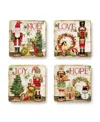 Certified International Nutcracker Parade 4-pc. Ceramic Dessert Plate In Multi
