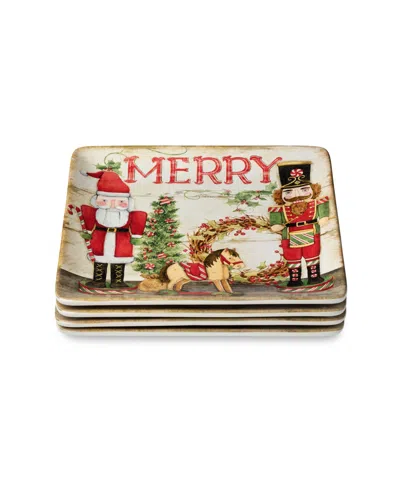 Certified International Nutcracker Parade Dinner Plates, Set Of 4 In Multi