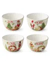 Certified International Nutcracker Parade Ice Cream Bowls, Set Of 4 In Multi