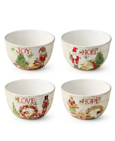 Certified International Nutcracker Parade Ice Cream Bowls, Set Of 4 In Multi
