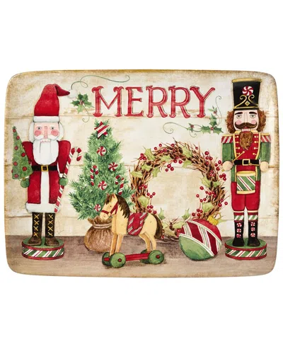 CERTIFIED INTERNATIONAL CERTIFIED INTERNATIONAL NUTCRACKER PARADE RECTANGULAR PLATTER