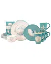Certified International Ocean View 16pc Dinnerware Set, Service For 4
