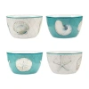 Certified International Ocean View 4-pc. Earthenware Ice Cream Bowl In Multi