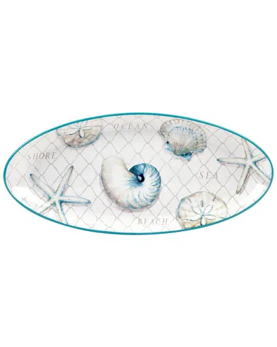 Certified International Ocean View Fish Platter In White