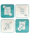 Certified International Ocean View Set Of 4 Canape Plates In Miscellaneous