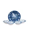 Certified International Oceanic Melamine 5-pc. Salad/serving Set In Dark Blue,white