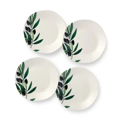 Certified International Olivia Set Of 4 Canape Plate 6in In Blue;white