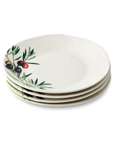 Certified International Olivia Set Of 4 Salad Plates In White