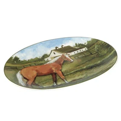 Certified International Oval Platter In Multi