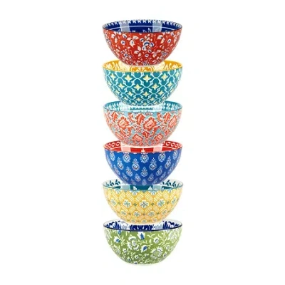 Certified International Panache 6-pc. Porcelain Ice Cream Bowl In Multi