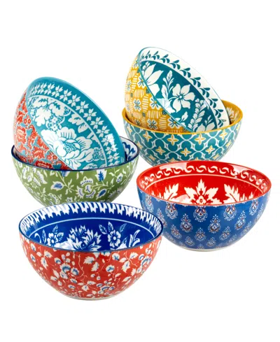 Certified International Panache Set Of 6 All Purpose Bowls, 4.75" 6 Asst In Miscellaneous