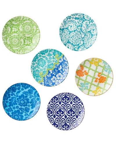 Certified International Pavillion Set Of 6 Dinner Plates In Multi
