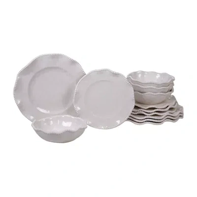Certified International Perlette 12-pc. Melamine Dinnerware Set In Gray