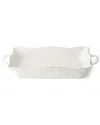 Certified International Perlette Cream Large Rectangular Baker In White