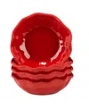 Certified International Perlette Red All Purpose Bowls, Set Of 4 In Micscellaneous