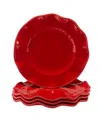 Certified International Perlette Red Dinner Plates, Set Of 4 In Micscellaneous
