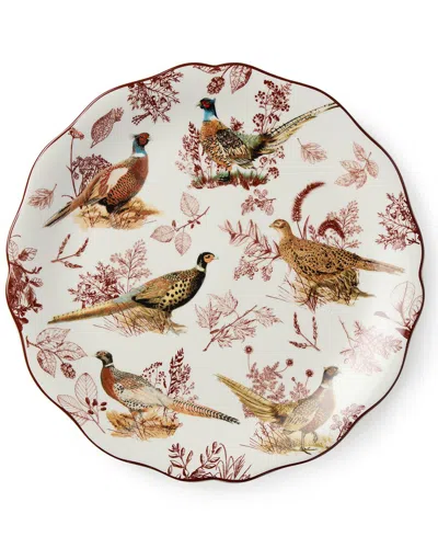 Certified International Pheasant Grove Round Platter In Brown