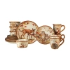 Certified International Pine Forest 16-pc. Earthenware Dinnerware Set In Brown