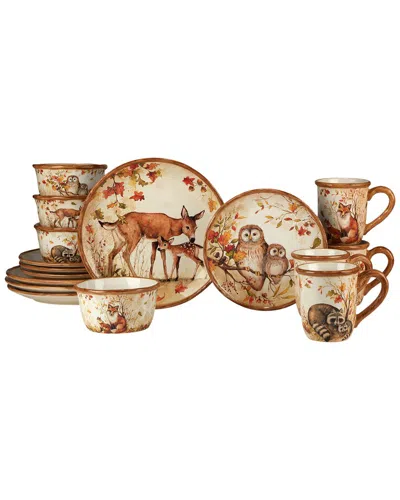 Certified International Pine Forest 16pc Dinnerware Set