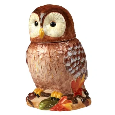 Certified International Pine Forest 3-d Cookie Jar In Multi