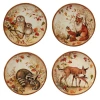 Certified International Pine Forest 4-pc. Earthenware Dinner Plate In Brown