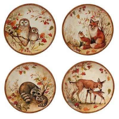 CERTIFIED INTERNATIONAL PINE FOREST SET OF 4 DINNER PLATE