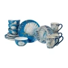 Certified International Playa Sheflls 16pc. Earthenware Dinnerware Set In Blue