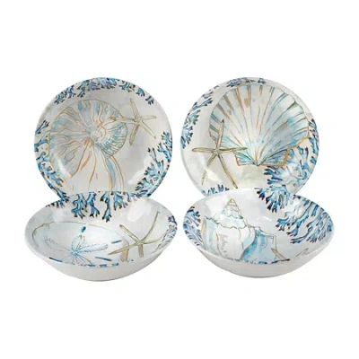 Certified International Playa Shell 4-pc. Earthenware Soup Bowl In Multi