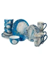 Certified International Playa Sheflls 16pc. Earthenware Dinnerware Set In Multicolor