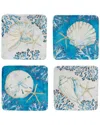 Certified International Playa Shells 4pc. Earthenware Appetizer Plate