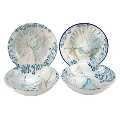 Certified International Playa Shells Set Of 4 Soup Bowl In Multicolored