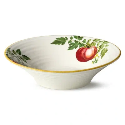 Certified International Pomodoro Large Pasta Serving Bowl 13” X 3.25” – Vibrant Printed Tomato Design On Durable Stoneware – In White;green;red