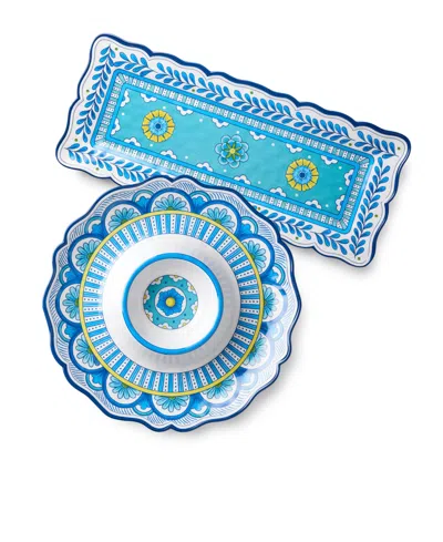 Certified International Porto Chip-and-dip And Rectangular Platter, 2-pc. Set In Multi