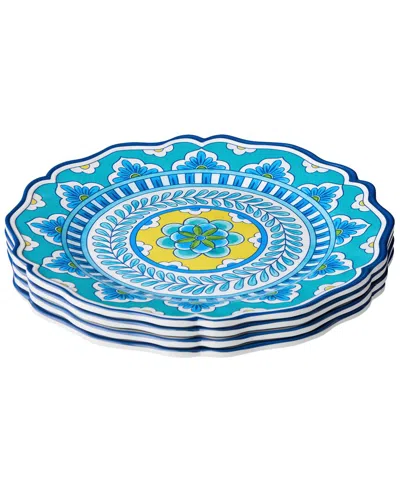 Certified International Porto Set Of 4 Melamine Dinner Plates In Multi