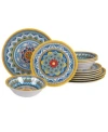 Certified International Portofino Melamine 12-pc. Dinnerware Set In Multicolored