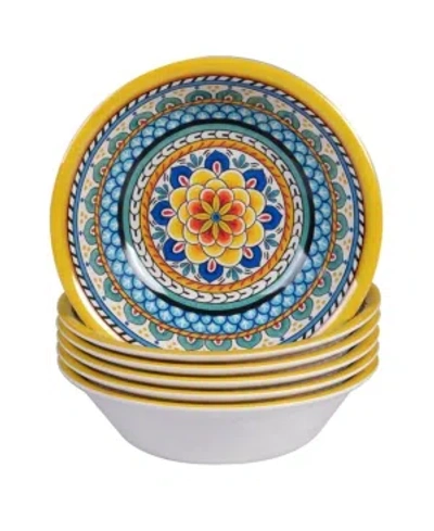 Certified International Portofino Melamine 6-pc. All Purpose Bowls In Multicolored