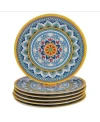 Certified International Portofino Melamine 6-pc. Dinner Plates In Multicolored