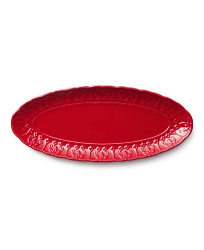 Certified International Provence Embossed Fish Platter In Red