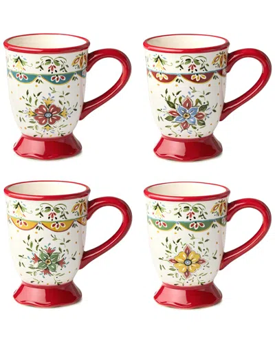 Certified International Provence Set Of 4 Assorted G 18oz Mugs In Multi