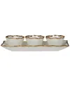 Certified International Regency 4 Pc. Tray And Condiment Bowls In Gold