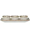 Certified International Regency 4 Pc. Tray And Condiment Bowls